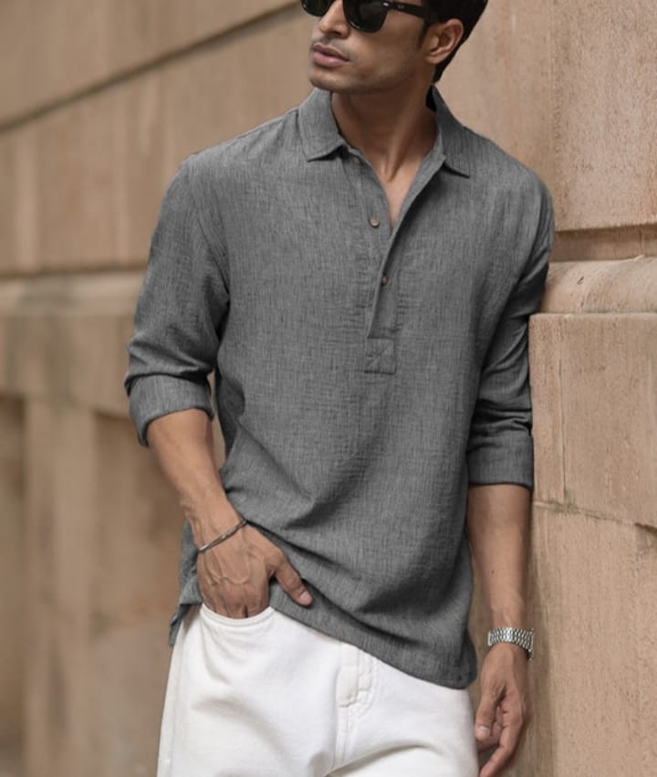 REN LAVO Mens polo shirt (light shades) premium cotton linen